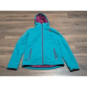 The North Face Womens Apex Elevation Primaloft Softshell Jacket Teal Blue Small